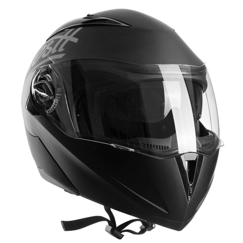 Westt Torque Motorcycle Helmet - Modular Flip Up Helmet for Motorcycle Scooter Moped DOT Certified (Matte Black)