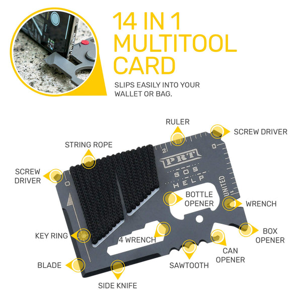 Oak Dweller Emergency Survival Kit 14 in 1, EDC Survival Gear Tool with Fire Starter, Tactical Pen, Flashlight, for Camping, Hiking, any Outdoor Adventure or Wilderness, Best Gifts for Men Husband Dad