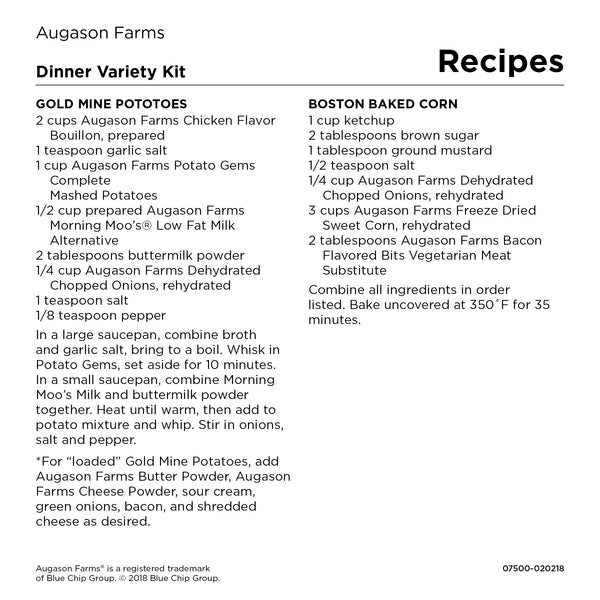 Augason Farms Dinner Pack Emergency Food Storage Kit 15 lbs 8.1 oz