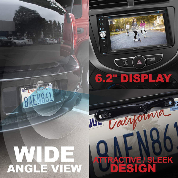 Boss Audio Systems BVB9358RC Car DVD Player - Double Din, Bluetooth Audio and Hands-Free Calling, 6.2 Inch Touchscreen LCD Monitor, MP3, CD, DVD, USB, SD, AUX In, AM/FM Radio, Rearview Camera Included