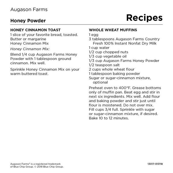 Augason Farms Honey Powder,3 LBS