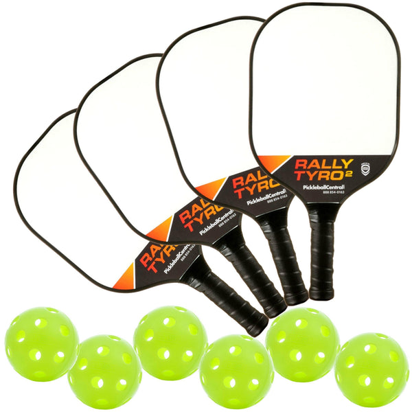 Rally Tyro 2 Advanced Composite Pickleball Paddle Bundle 4 - Set Includes 4 Paddles & 6 Pickleballs [product _type] PickleballCentral - Ultra Pickleball - The Pickleball Paddle MegaStore