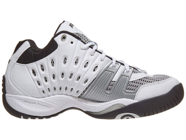 Prince Men's T22 Mid Tennis Shoe,White/Black/Silver,11 M US [product _type] Prince - Ultra Pickleball - The Pickleball Paddle MegaStore