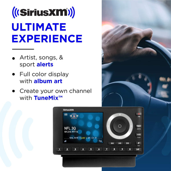SiriusXM SXPL1V1 Onyx Plus Satellite Radio with Vehicle Kit with Free 3 Months Satellite and Streaming Service, Onyx Plus with Vehicle Kit