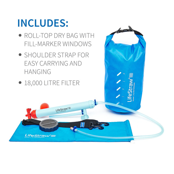 LifeStraw Mission Water Purification System, High-Volume Gravity-Fed Purifier for Camping and Emergency Preparedness, 12 Liter