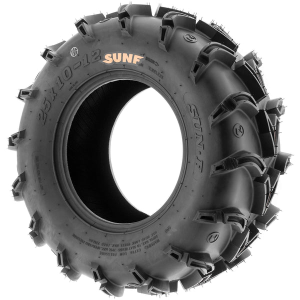 Pair of 2 SunF A050 AT 26x11-12 ATV UTV Deep Mud Terrain Tires, 6 PR, Tubeless