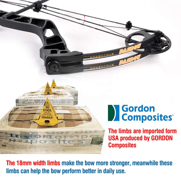 TOPOINT ARCHERY Daibow MOMENTOUS Compound Bow Package,CNC Milling Bow Riser,USA Gordon Composites Limb,BCY String,19"-30" Draw Length,19-70Lbs Draw Weight,IBO 320fps (Forest CAMO)
