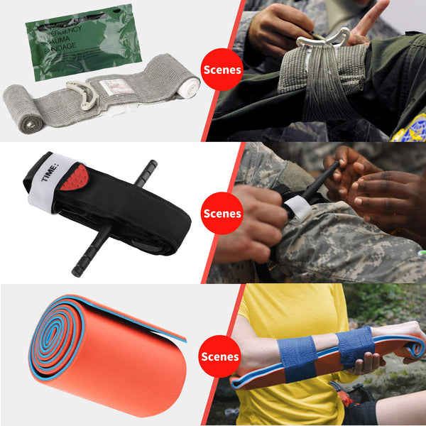 Sun Sante Emergency Trauma Survival First Aid Kit,Military Tactical Sling Rover Shoulder Bag Pack, IFAK EDC Molle System Outdoor Gear for Camping Boat Hunting Hiking Home Car Earthquake and Adventures