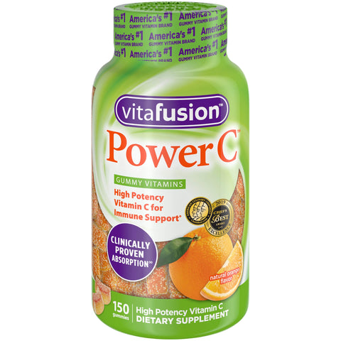 Vitafusion Power C Gummy Vitamins, 150 Count Vitamin C Gummies (Packaging May Vary), Absolutely Orange
