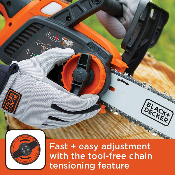 BLACK+DECKER 20V MAX Cordless Chainsaw, 10-Inch (LCS1020)