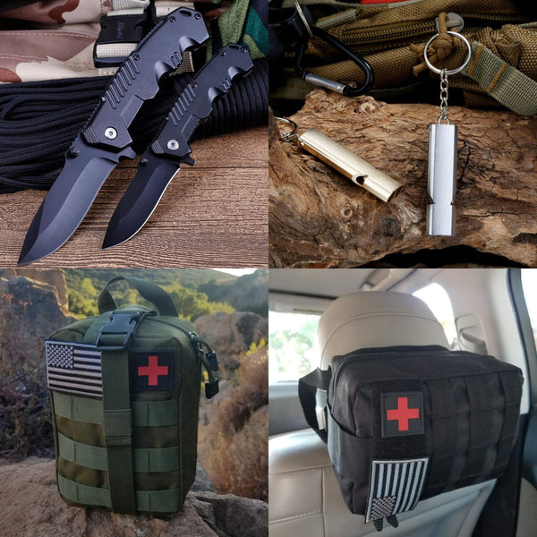 WildmanSurvival 313 pcs. Survival First Aid Kit IFAK Molle System Compatible Outdoor Gear Emergency Kits Trauma Bag for Camping Hunting Hiking Home Boat Car Earthquake and Adventures (GREEN)