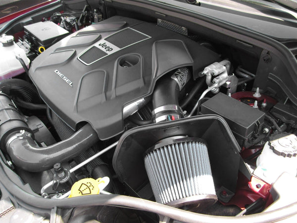 aFe Power Magnum FORCE 51-12472 Jeep Grand Cherokee Eco-Diesel Performance Intake System (Dry, 3-Layer Filter)