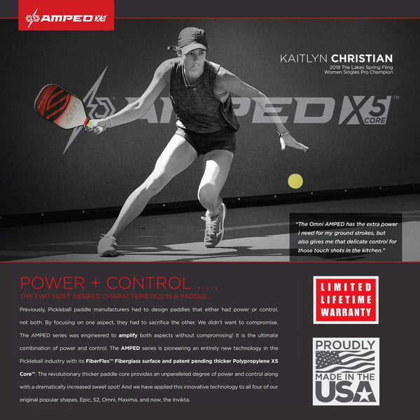 Selkirk Amped Pickleball Paddle - USAPA Approved - X5 Polypropylene Core - FiberFlex Fiberglass Face - 5 Sizes: Epic, S2, Omni, Maxima, and INVIKTA (S2 Midweight - Sapphire Blue) [product _type] Selkirk Sport - Ultra Pickleball - The Pickleball Paddle MegaStore