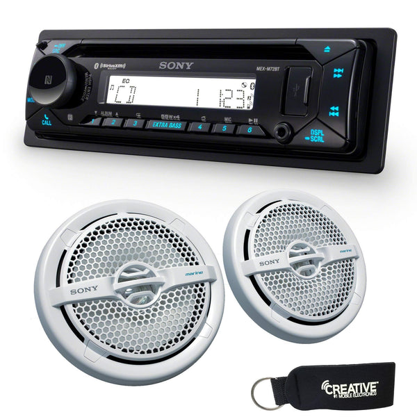 Sony MEX-M72BT Marine Bluetooth/CD Receiver & A Pair of XS-MP1611 6.5" Marine Dual Cone Speakers