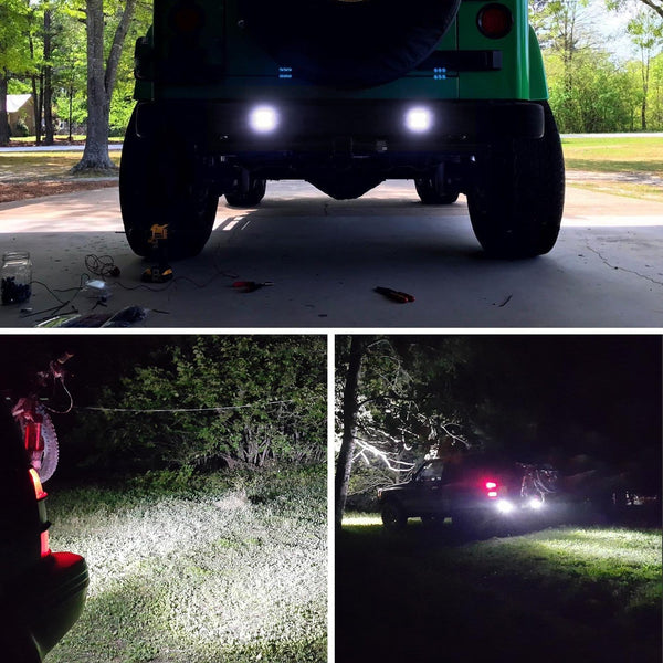 Nilight 2PCS 18W Flood LED Work Light Driving Lights Led Light Bar Off Road Led Lights Flush Mount for Jeep Truck Tacoma Bumper ATV UTV,2 Years Warranty