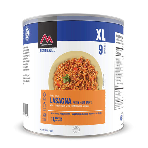 Mountain House Lasagna with Meat Sauce XL | Freeze Dried Survival & Emergency Food | #10 Can