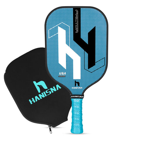 HANISNA Factor Pickleball Paddle, Carbon Fiber Pickleball Paddles with Enhance PP Honeycomb Core, Ultra Cushion Pickleball Rackets Grip, Lightweight, Grit Face, Gift Box & Paddle Cover