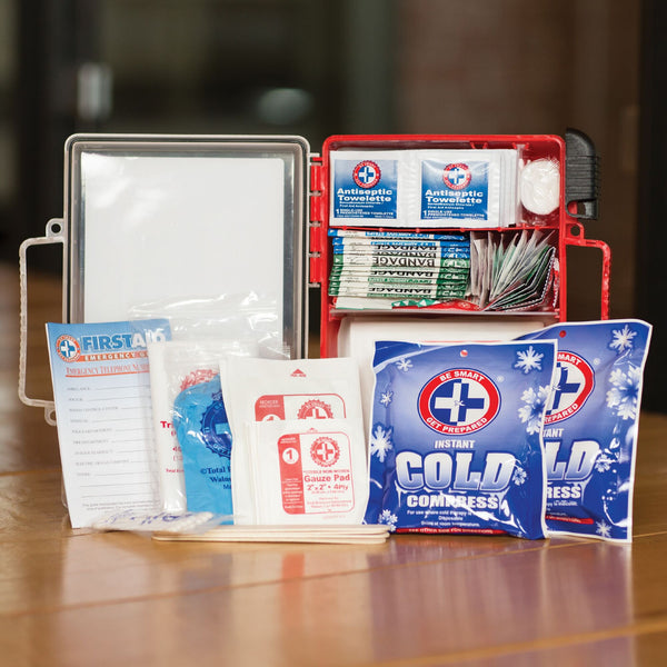 "Be Smart Get Prepared 250Piece First Aid Kit, Exceeds OSHA Ansi Standards for 50 People - Office, Home, Car, School, Emergency, Survival, Camping, Hunting, Sports"