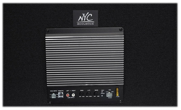 NYC Acoustics NSE12L 12" 1200W Powered/Amplified Car Subwoofer/Sub Enclosure+LED
