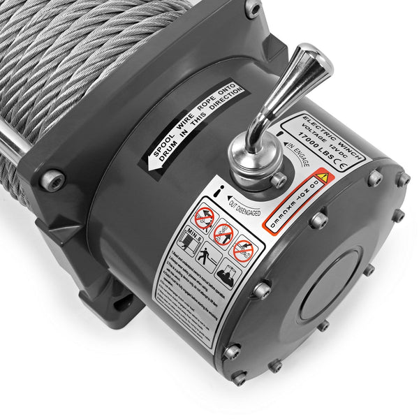 Driver Recovery Products LD17-PRO Electric Heavy Duty Recovery Winch - 17,000 lbs. Capacity - Wired Remote Control