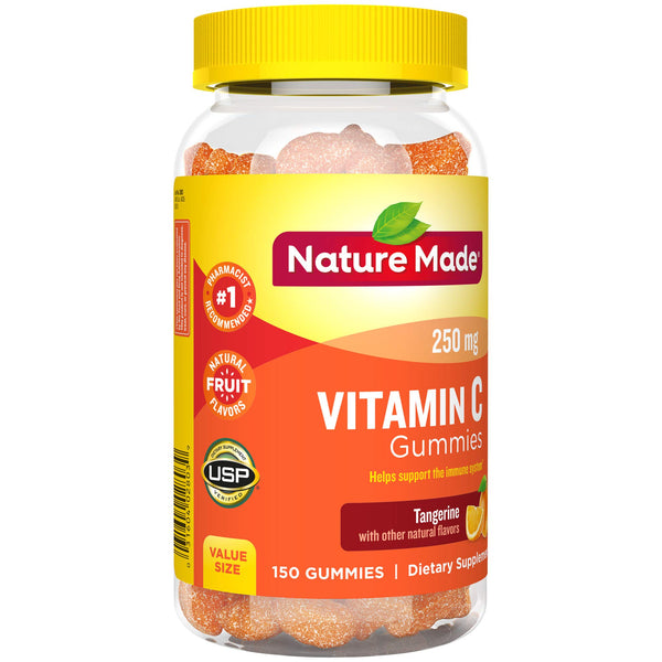 Nature Made Vitamin C 250mg Gummies, 150ct to Help Support the Immune System† (Packaging May Vary)