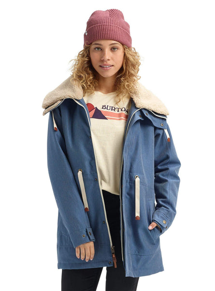 Burton Women's Hazelton Winter Jacket, Light Denim, Medium