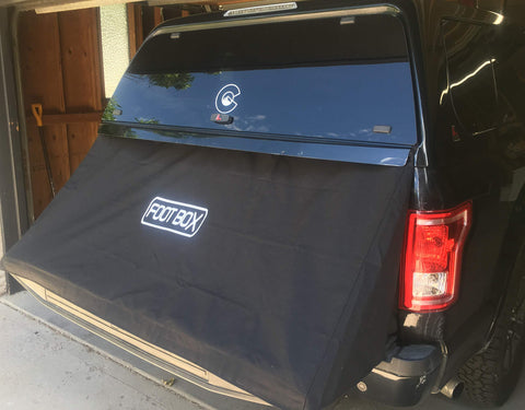 Footbox - A Truck Tent for Camping That extends The Bed of a Truck with a Topper (Black, Full-Size)