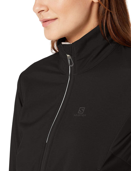 Salomon Women's Agile Softshell JACKET, Black, L