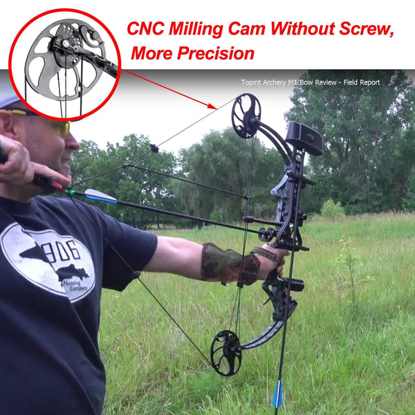 Compound Bow Ship from USA Warehouse,Topoint Archery Package,M1,19"-30" Draw Length,19-70Lbs Draw Weight,320fps IBO Limbs Made in USA (Forest camo)