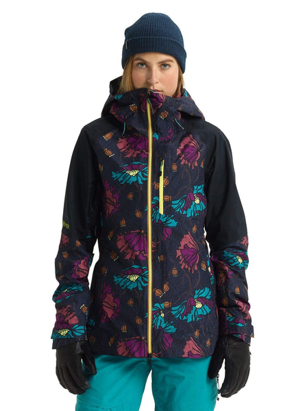 Burton Women's Women's Ak Gore-tex Upshift Jacket, Bona Flora/True Black, Small
