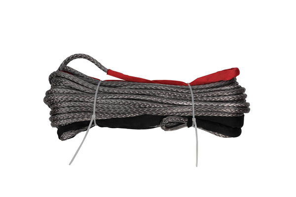 OFF ROAD BOAR 3/8" x 100' Dyneema Synthetic Winch Rope for 4x4 SUV Truck(Grey)