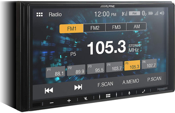 Alpine iLX-W650 Compatible with CarPlay & Android Auto - Includes KTA-450 4-Channel Amplifier, Back up Camera