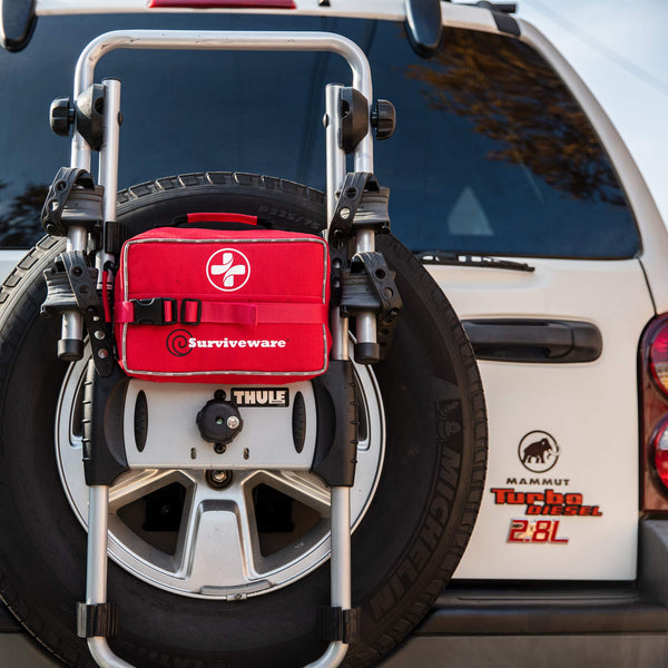 Surviveware Large First Aid Kit & Added Mini Kit for Trucks, Car, Camping and Outdoor Preparedness