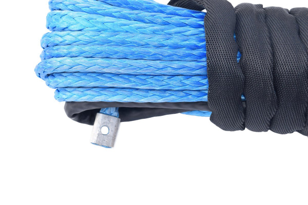 Blue 3/8"100feet Synthetic Winch Rope,Winch Cable,Winch Line for ATV Jeep Truck SUV Electric Winch