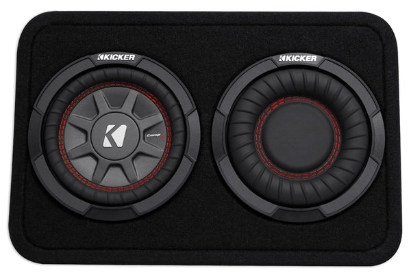 Kicker TCWRT674 CompRT 6.75" Subwoofer in Thin Profile Enclosure 4ohm 150W