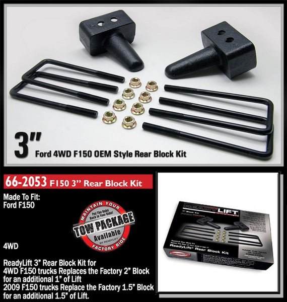 ReadyLift 66-2053 3" Rear Block Kit - Ford F-150 4WD