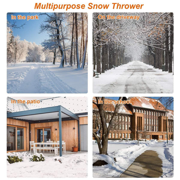 Goplus 18-inch Electric Snow Thrower, 15AMP Corded Snow Blower with 180° Rotatable Chute, 10-Inch Clearing Depth, 720Lbs/Minute (Red)