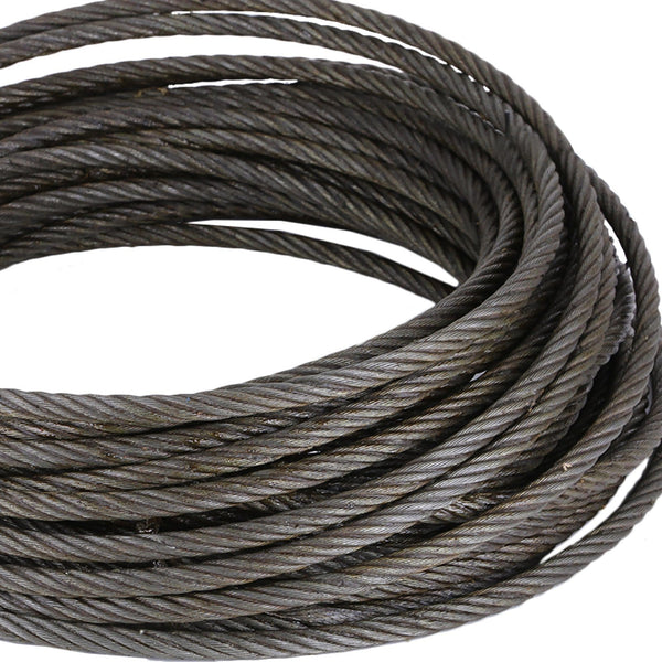Mophorn Winch Cable 3/8Inch x 100Ft Replacement Wire Rope 4400LBS Fiber Core Self Locking Swivel Hook