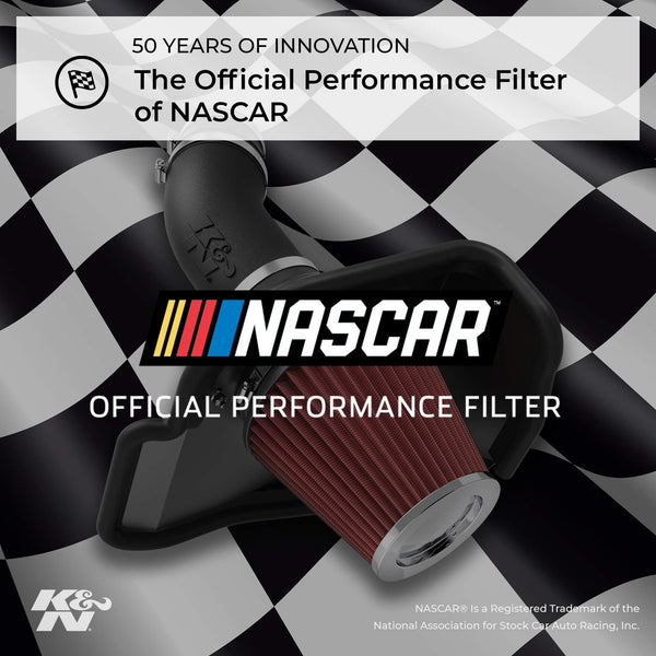 K&N Cold Air Intake Kit with Washable Air Filter:  2010-2015 Chevy Camaro, 6.2L V8, Black HDPE Tube with Red Oiled Filter, 63-3074