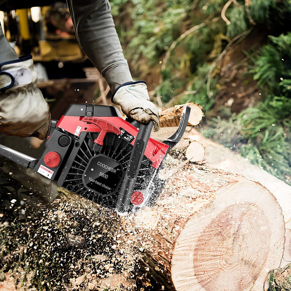 emdaot 58CC 20" Gas Powered Chainsaw 2 Stroke Handheld Gasoline Chain Saw with Tool Kit