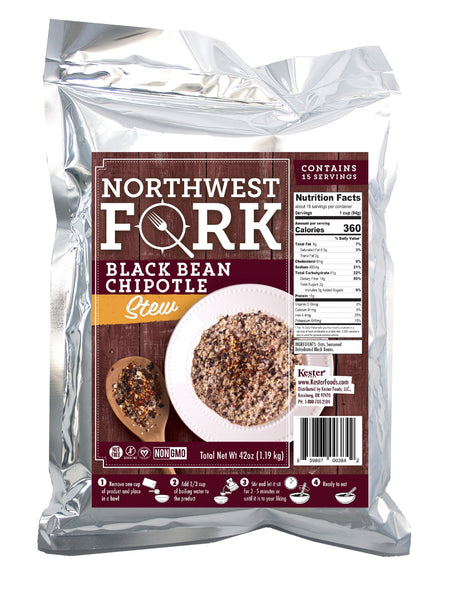 NorthWest Fork Gluten-Free 6 Month Emergency Food Supply (Kosher, Non-GMO, Vegan) - 10+ Year Shelf Life - 6 x 90 Servings