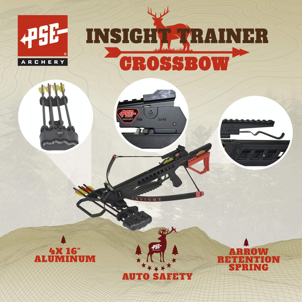 PSE Insight Trainer Crossbow for Youth and Kids - Includes 10 Bolts