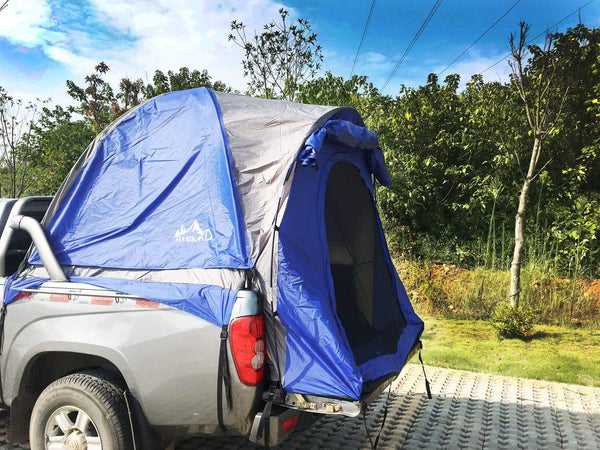 Hasika Waterproof Double Layer Full Size Truck 5.5 Foot Bed Tent with Floor Blue/Grey