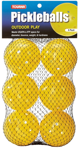 Tourna Strike Outdoor Pickleballs (6 Pack) - USAPA Approved
