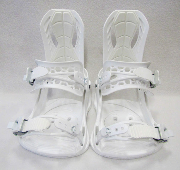 ALTITUDE" Snowboard BINDINGS (White) L/XL (Men 8.5-13 Women 9.5+) Compatible with 4X4, Burton 3D, Burton EST