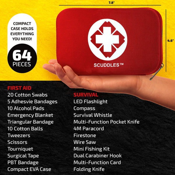 Emergency Trauma Tactical Kit - First Aid SurvivalKit - First Medical Portable Kit for Military Car Boat Home Office Hiking Camping Hunting Travel Adventures Earthquake - Survival Gear Kit Medical