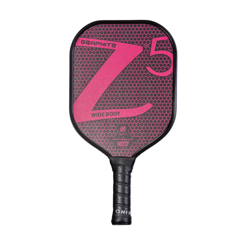 ONIX Graphite Z5 Pickleball Paddle (Graphite Carbon Fiber Face with Rough Texture Surface, Cushion Comfort Grip and Nomex Honeycomb Core for Touch, Control, and Power), Pink