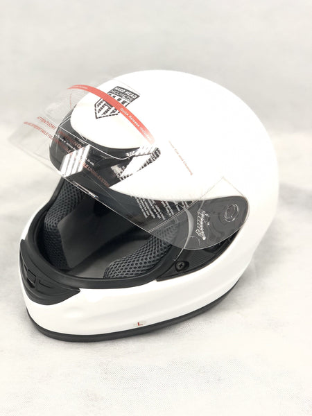 Hard Head Helmets Full Face Helmet DOT Approved for Street Bike, Motorcycle, Chopper, UTV, ATV, Dirtbike & Go-kart (Large, Matte White)