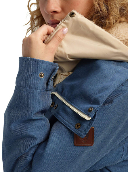Burton Women's Hazelton Winter Jacket, Light Denim, Medium