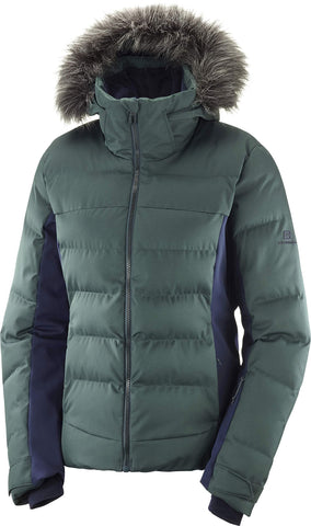 SALOMON Women's Stormcozy JKT W, Green Gab, Small
